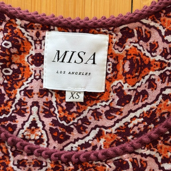 Misa Los Angeles Vibrant Red and Purple Dress - Picture 2 of 7